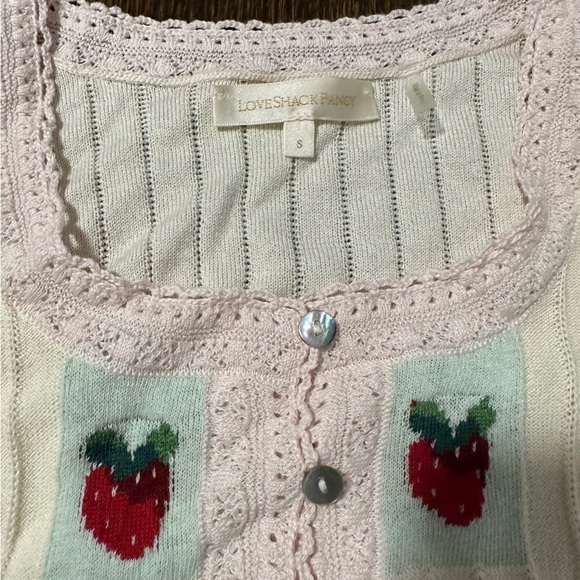 LoveShackFancy Strawberry Sweater - Picture 3 of 7